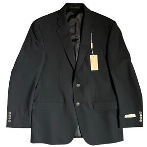 NWT MICHAEL KORS DARK NAVY TWO BUTTON WOOL BLEND SUIT JACKET SIZE 40
